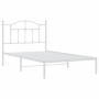 Estructura de cama de metal con cabecero blanco 100x190 cm de vidaXL, Camas y somieres - Ref: Foro24-353482, Precio: 79,76 €,...