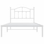 Estructura de cama de metal con cabecero blanco 100x190 cm de vidaXL, Camas y somieres - Ref: Foro24-353482, Precio: 79,76 €,...