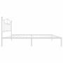 Estructura de cama de metal con cabecero blanco 100x190 cm de vidaXL, Camas y somieres - Ref: Foro24-353482, Precio: 79,76 €,...