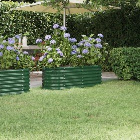 Jardinera arriate acero galvanizado verde 114x40x36 cm en Macetas y jardineras | Comprar online en Foru.es