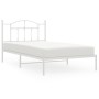 Estructura de cama de metal con cabecero blanco 100x200 cm de vidaXL, Camas y somieres - Ref: Foro24-353483, Precio: 77,51 €,...