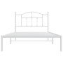 Estructura de cama de metal con cabecero blanco 100x200 cm de vidaXL, Camas y somieres - Ref: Foro24-353483, Precio: 77,51 €,...