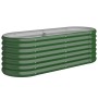 Jardinera arriate acero galvanizado verde 114x40x36 cm en Macetas y jardineras | Comprar online en Foru.es
