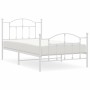 Estructura cama metal cabecero y estribo blanca 100x190 cm de vidaXL, Camas y somieres - Ref: Foro24-353500, Precio: 100,94 €...
