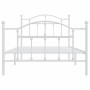 Estructura cama metal cabecero y estribo blanca 100x190 cm de vidaXL, Camas y somieres - Ref: Foro24-353500, Precio: 100,94 €...
