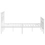 Estructura cama metal con cabecero y estribo blanco 120x200 cm de vidaXL, Camas y somieres - Ref: Foro24-353504, Precio: 132,...