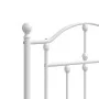 Metal bed frame with headboard and white footboard 135x190 cm by vidaXL, Beds and slatted bases - Ref: Foro24-353505, Price: ...