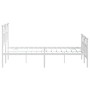 Estructura cama metal con cabecero y estribo blanco 120x190 cm de vidaXL, Camas y somieres - Ref: Foro24-353503, Precio: 135,...
