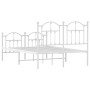 Estructura cama metal con cabecero y estribo blanco 120x190 cm de vidaXL, Camas y somieres - Ref: Foro24-353503, Precio: 135,...