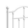 Estructura cama metal con cabecero y estribo blanco 140x200 cm de vidaXL, Camas y somieres - Ref: Foro24-353507, Precio: 137,...