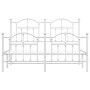 Estructura cama metal cabecero y estribo blanco 140x190 cm de vidaXL, Camas y somieres - Ref: Foro24-353506, Precio: 139,97 €...