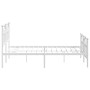 Estructura cama metal cabecero y estribo blanco 140x190 cm de vidaXL, Camas y somieres - Ref: Foro24-353506, Precio: 139,97 €...