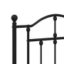Kopfteil aus schwarzem Metall, 160 cm von vidaXL, Kopf- und Fußteile - Ref: Foro24-353474, Preis: 55,58 €, Rabatt: %