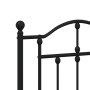 Cabecero de metal negro 193 cm de vidaXL, Cabeceros y pies de cama - Ref: Foro24-353476, Precio: 49,03 €, Descuento: %