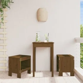 Taburetes de jardín 2 uds madera pino marrón miel 40x36x45 cm de vidaXL, Sillas de jardín - Ref: Foro24-825341, Precio: 75,00...