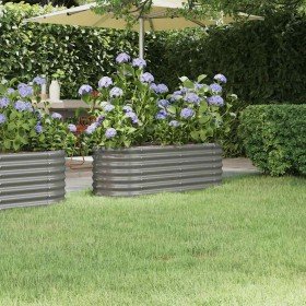 Jardinera arriate acero galvanizado gris 114x40x36 cm en Macetas y jardineras | Comprar online en Foru.es