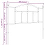 Cabecero de metal blanco 100 cm de vidaXL, Cabeceros y pies de cama - Ref: Foro24-353517, Precio: 32,39 €, Descuento: %