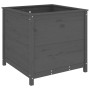 Jardinera madera maciza de pino gris 82,5x82,5x78 cm de vidaXL, Maceteros y jardineras - Ref: Foro24-825305, Precio: 158,85 €...