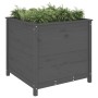Jardinera madera maciza de pino gris 82,5x82,5x78 cm de vidaXL, Maceteros y jardineras - Ref: Foro24-825305, Precio: 158,85 €...