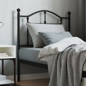 Cabecero de metal negro 80 cm de vidaXL, Cabeceros y pies de cama - Ref: Foro24-353466, Precio: 31,42 €, Descuento: %