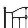 Kopfteil aus schwarzem Metall, 80 cm von vidaXL, Kopf- und Fußteile - Ref: Foro24-353466, Preis: 31,42 €, Rabatt: %