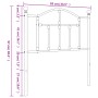Cabecero de metal negro 80 cm de vidaXL, Cabeceros y pies de cama - Ref: Foro24-353466, Precio: 31,96 €, Descuento: %