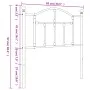 Kopfteil aus schwarzem Metall, 80 cm von vidaXL, Kopf- und Fußteile - Ref: Foro24-353466, Preis: 31,42 €, Rabatt: %
