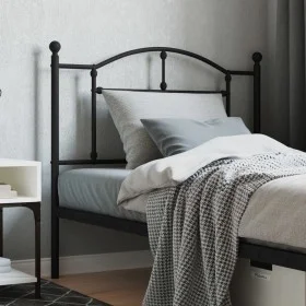 Cabecero de metal negro 100 cm de vidaXL, Cabeceros y pies de cama - Ref: Foro24-353468, Precio: 32,43 €, Descuento: %