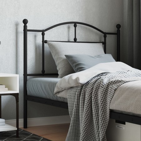 Cabecero de metal negro 100 cm de vidaXL, Cabeceros y pies de cama - Ref: Foro24-353468, Precio: 32,98 €, Descuento: %