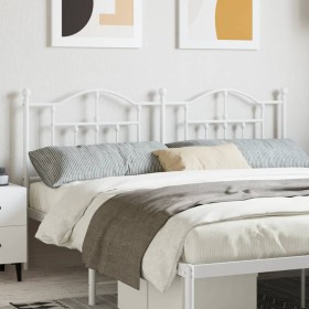 Cabecero de metal blanco 180 cm de vidaXL, Cabeceros y pies de cama - Ref: Foro24-353524, Precio: 50,48 €, Descuento: %