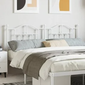 White metal headboard 180 cm by vidaXL, Headboards and footboards - Ref: Foro24-353524, Price: 49,65 €, Discount: %