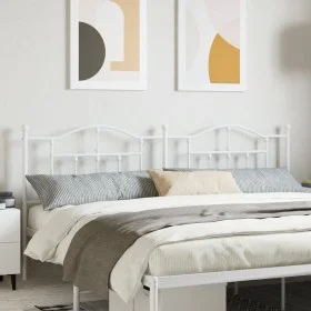 White metal headboard 193 cm by vidaXL, Headboards and footboards - Ref: Foro24-353525, Price: 48,25 €, Discount: %
