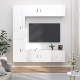 Set de muebles para TV 7 piezas madera contrachapada blanco en Muebles TV | Comprar online en Foru.es