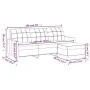Sofá de 3 plazas con taburete cuero sintético gris 180 cm de vidaXL, Sofás - Ref: Foro24-3201016, Precio: 275,40 €, Descuento: %