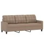 Sofá 3 plazas y taburete cuero sintético color capuchino 180 cm de vidaXL, Sofás - Ref: Foro24-3201018, Precio: 331,49 €, Des...