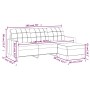 Sofá 3 plazas y taburete cuero sintético color capuchino 180 cm de vidaXL, Sofás - Ref: Foro24-3201018, Precio: 320,24 €, Des...