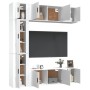 Set de muebles para TV 7 piezas madera contrachapada blanco en Muebles TV | Comprar online en Foru.es