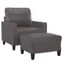 Armchair with synthetic leather gray stool 60 cm by vidaXL, Sofas - Ref: Foro24-3201011, Price: 178,83 €, Discount: %