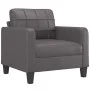 Armchair with synthetic leather gray stool 60 cm by vidaXL, Sofas - Ref: Foro24-3201011, Price: 178,83 €, Discount: %