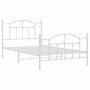 Estructura cama metal con cabecero y pie cama blanca 107x203 cm de vidaXL, Camas y somieres - Ref: Foro24-353502, Precio: 103...