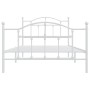 Estructura cama metal con cabecero y pie cama blanca 107x203 cm de vidaXL, Camas y somieres - Ref: Foro24-353502, Precio: 103...