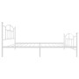 Estructura cama metal con cabecero y pie cama blanca 107x203 cm de vidaXL, Camas y somieres - Ref: Foro24-353502, Precio: 103...