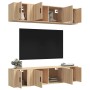 Set de muebles para TV 6 pzas madera contrachapada roble sonoma en Muebles TV | Comprar online en Foru.es