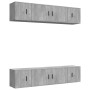 Set de muebles de TV 6 pzas madera contrachapada gris hormigón en Muebles TV | Comprar online en Foru.es