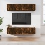 Set de muebles de TV 6 pzas madera contrachapada roble ahumado en Muebles TV | Comprar online en Foru.es