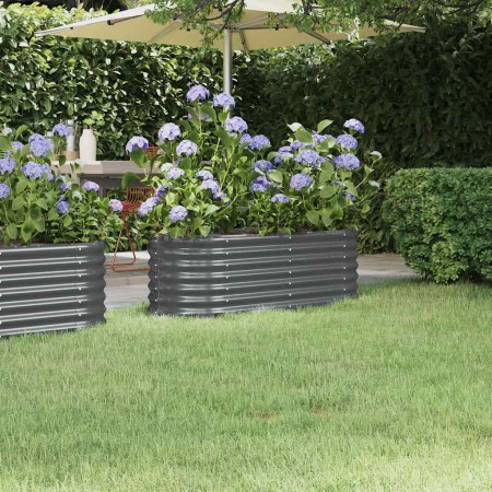 Jardinera acero galvanizado antracita 114x40x36 cm en Macetas y jardineras | Comprar online en Foru.es