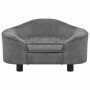 Sofá para perros felpa gris 67x47x36 cm en Camas para perros | Comprar online en Foru.es