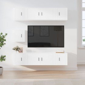 Set de muebles para TV 7 piezas madera contrachapada blanco en Muebles TV | Comprar online en Foru.es