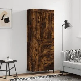 Aparador alto madera contrachapada roble ahumado 69,5x34x180 cm de vidaXL, Aparadores - Ref: Foro24-3199822, Precio: 168,32 €...
