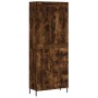Aparador alto madera contrachapada roble ahumado 69,5x34x180 cm de vidaXL, Aparadores - Ref: Foro24-3199822, Precio: 170,57 €...